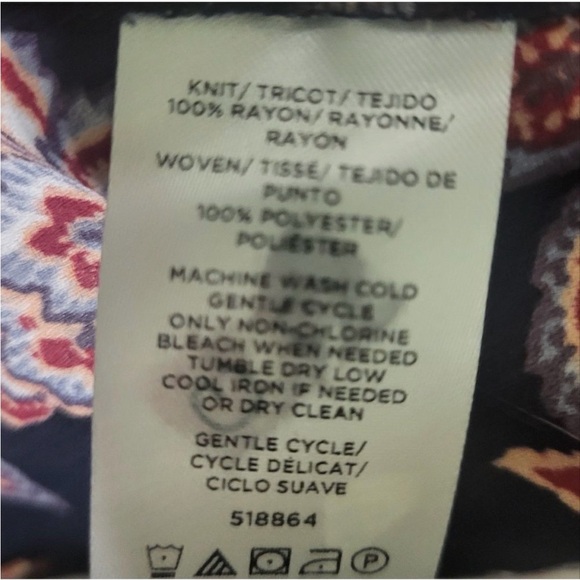 Loft Black Floral Peasant Blouse, New with Tag, Size M - Picture 6 of 7